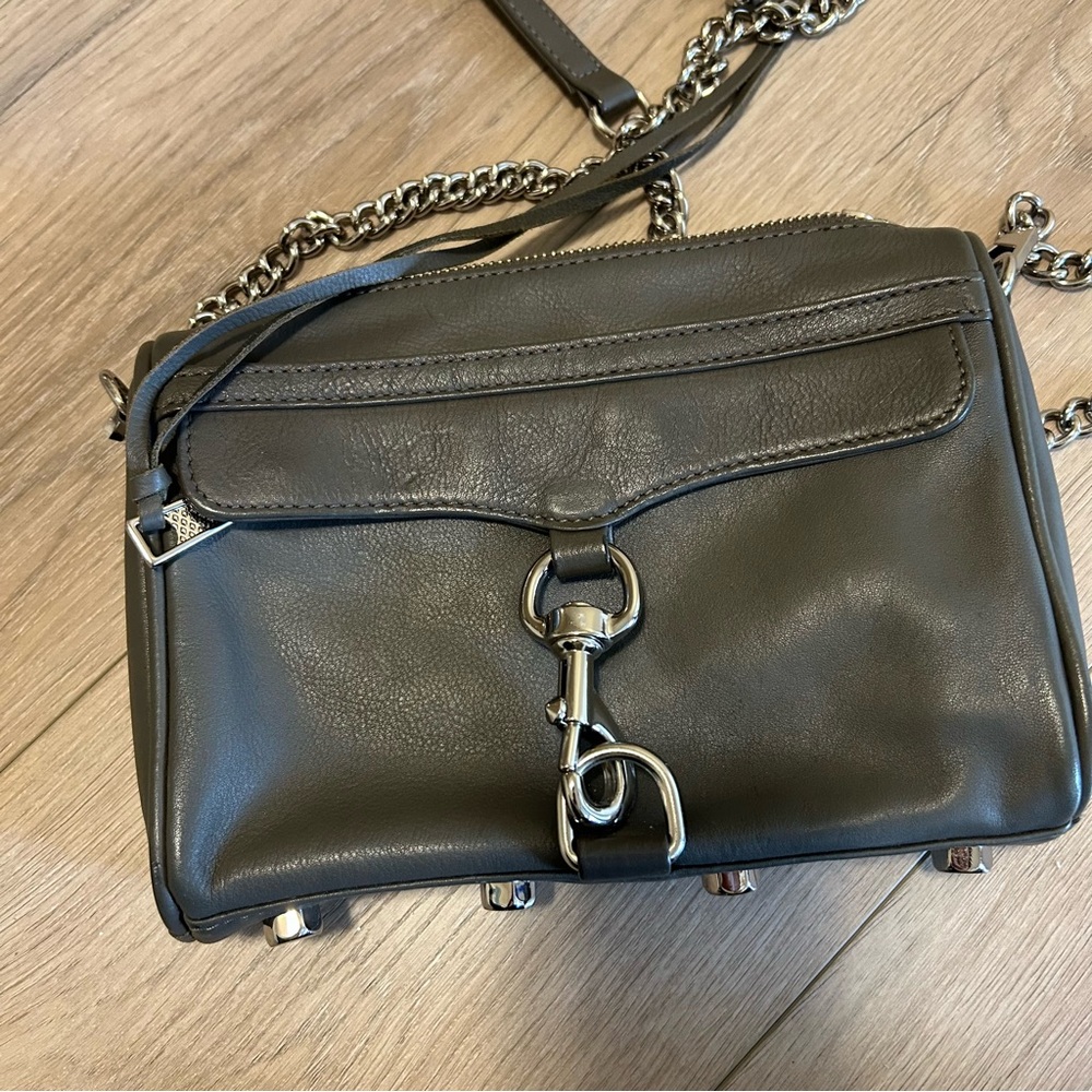 Rebecca Minkoff Grey Leather Crossbody Bag EUC - Picture 5 of 11